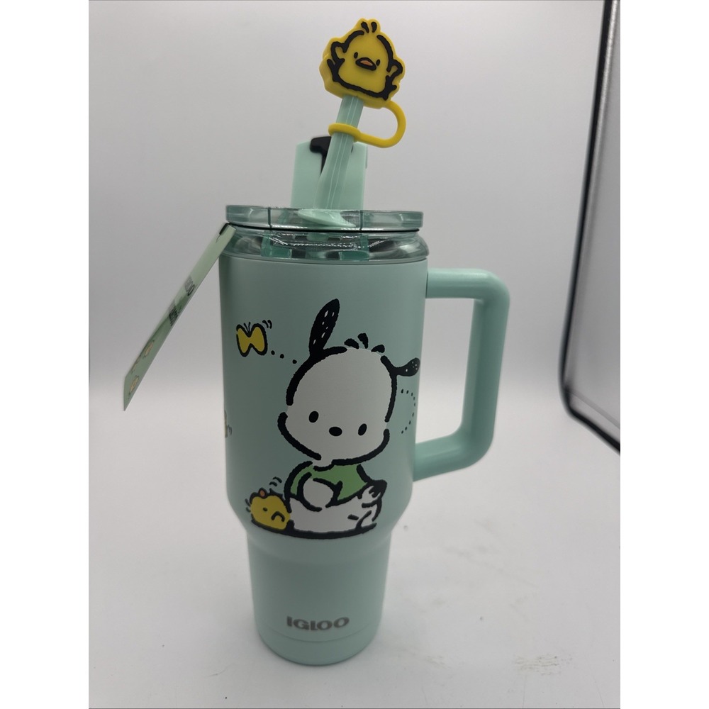 Sanrio POCHACCO + Pi-Chan 32oz Tumbler Igloo Stainless Steel Flip N Sip NWT